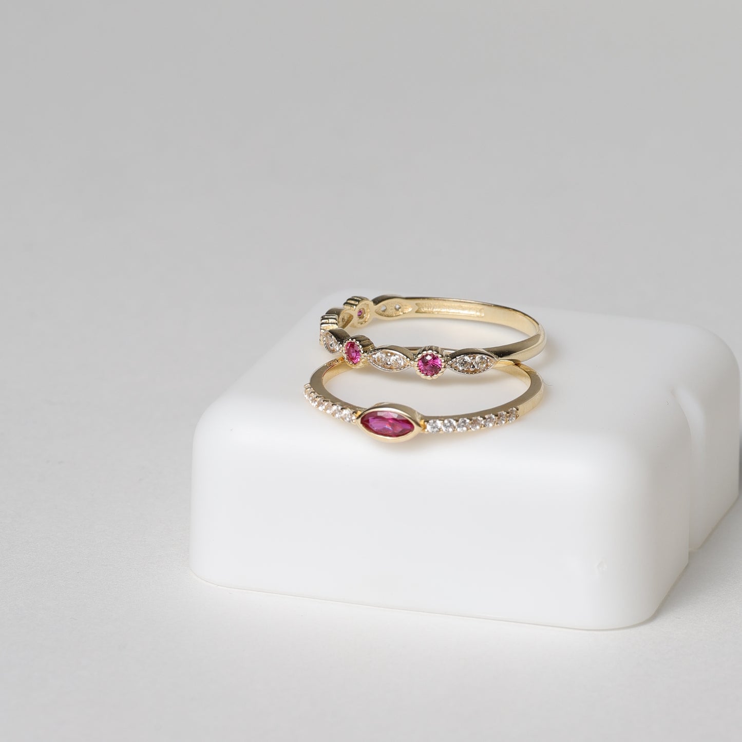 Ruby Radiance Ring Set