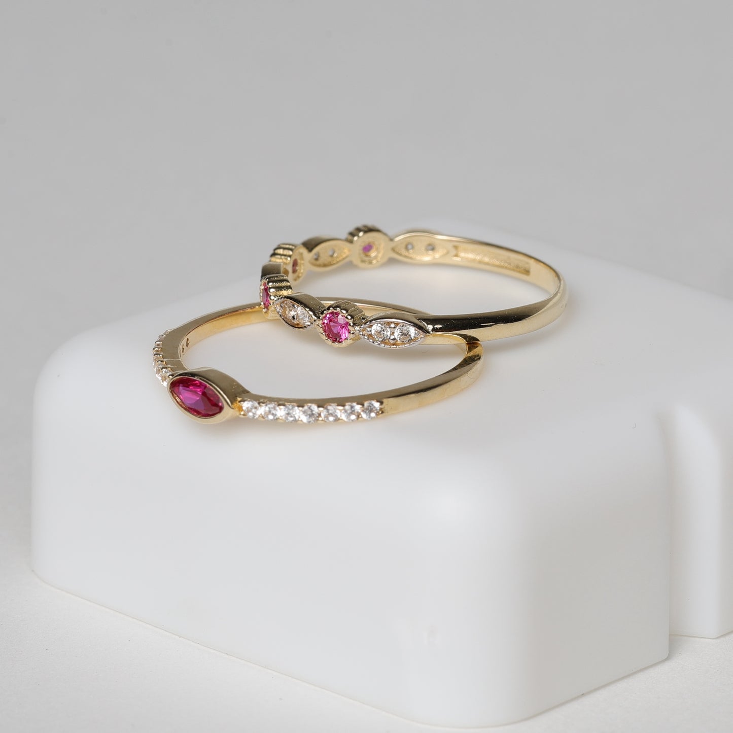 Ruby Radiance Ring Set
