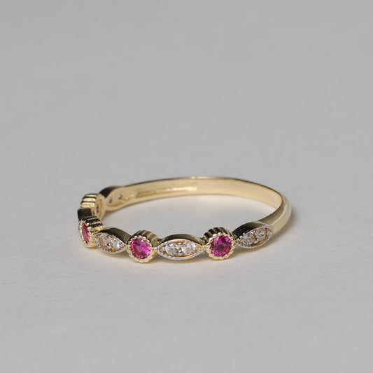 Ruby Radiance Ring Set