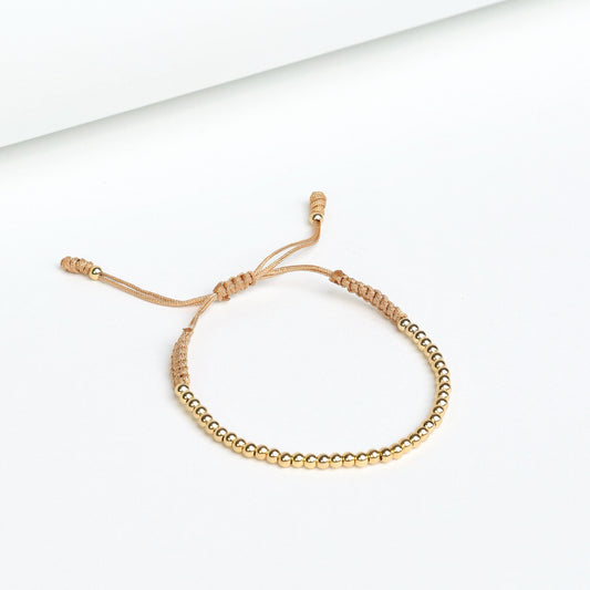 Golden Harmony Beaded Bracelet