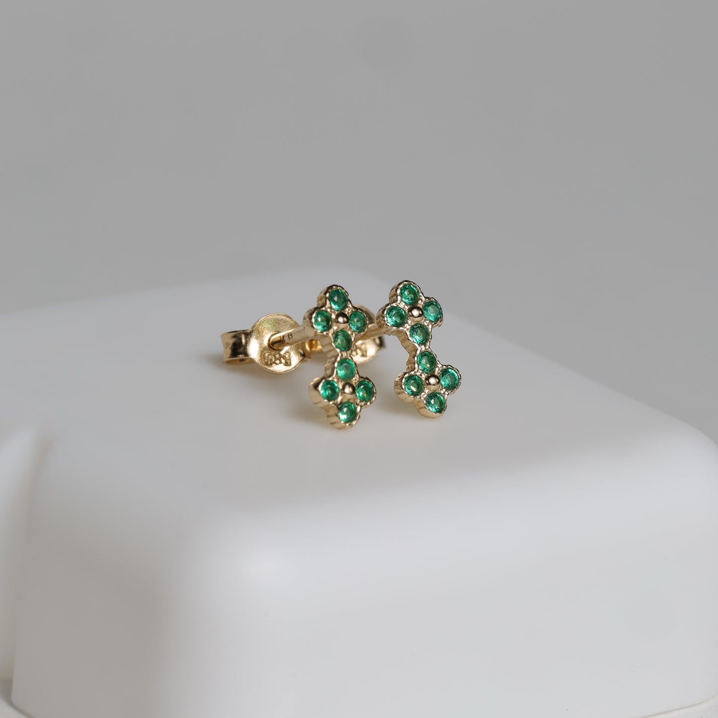 Aretes Emerald Bloom – SrOfGold Baby Edition