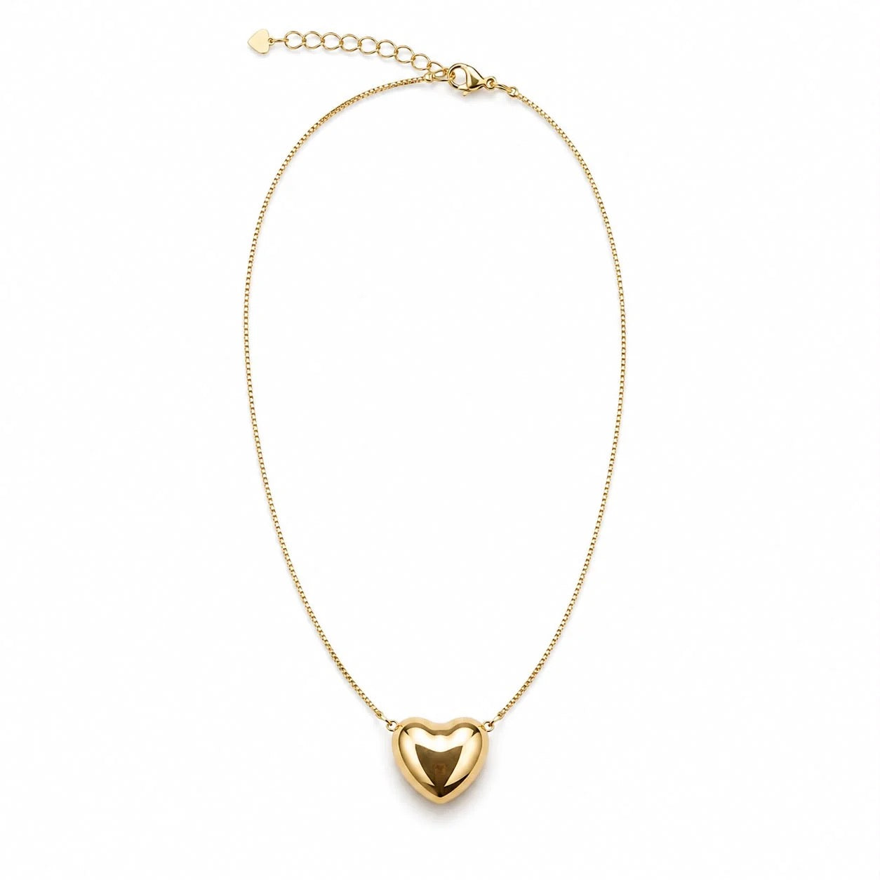 Puffy Heart Pendant Necklace