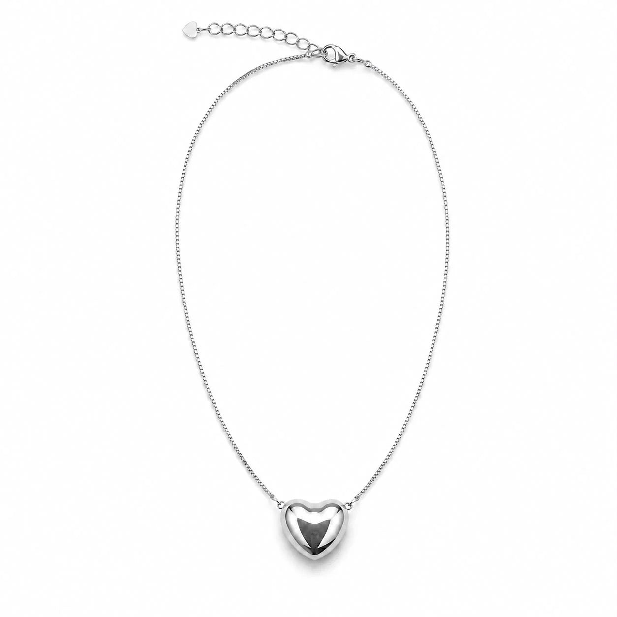 Puffy Heart Pendant Necklace