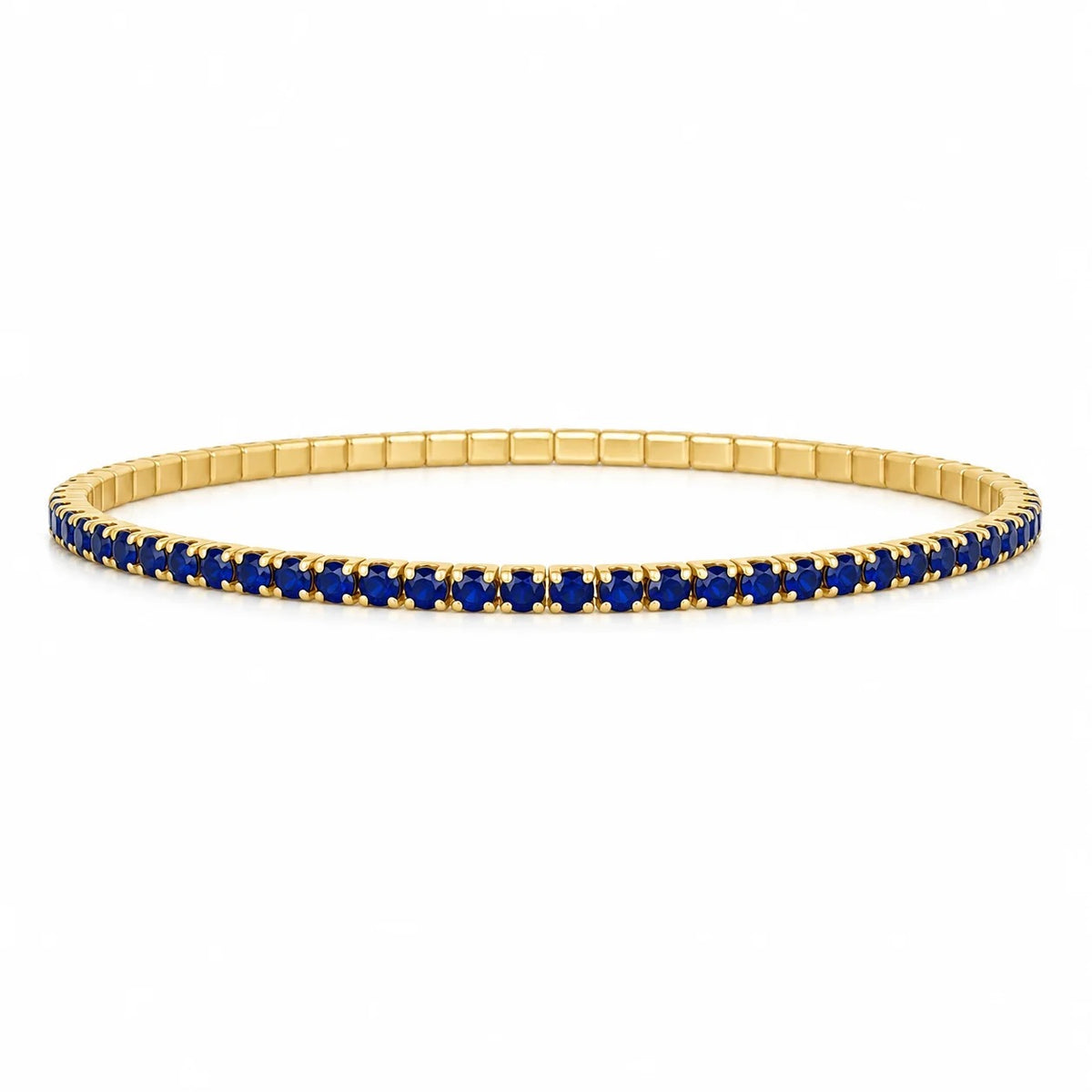 Colored CZ Stretch Tennis Bracelet