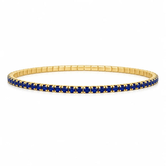Colored CZ Stretch Tennis Bracelet