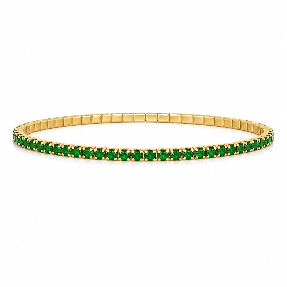 Colored CZ Stretch Tennis Bracelet
