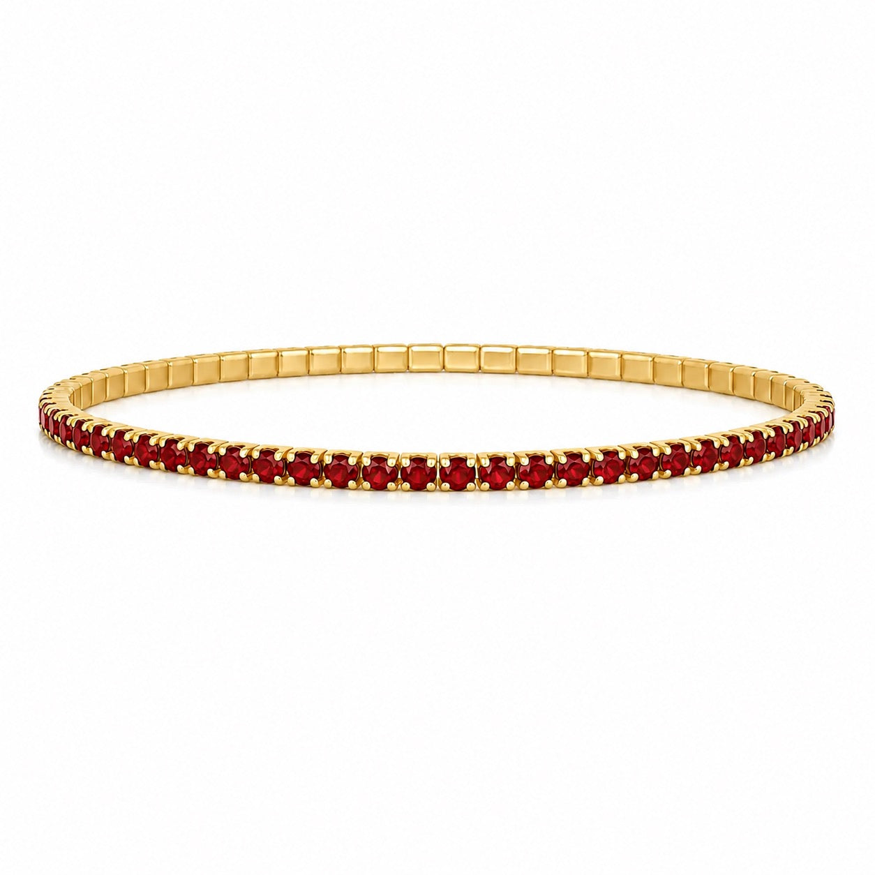 Colored CZ Stretch Tennis Bracelet