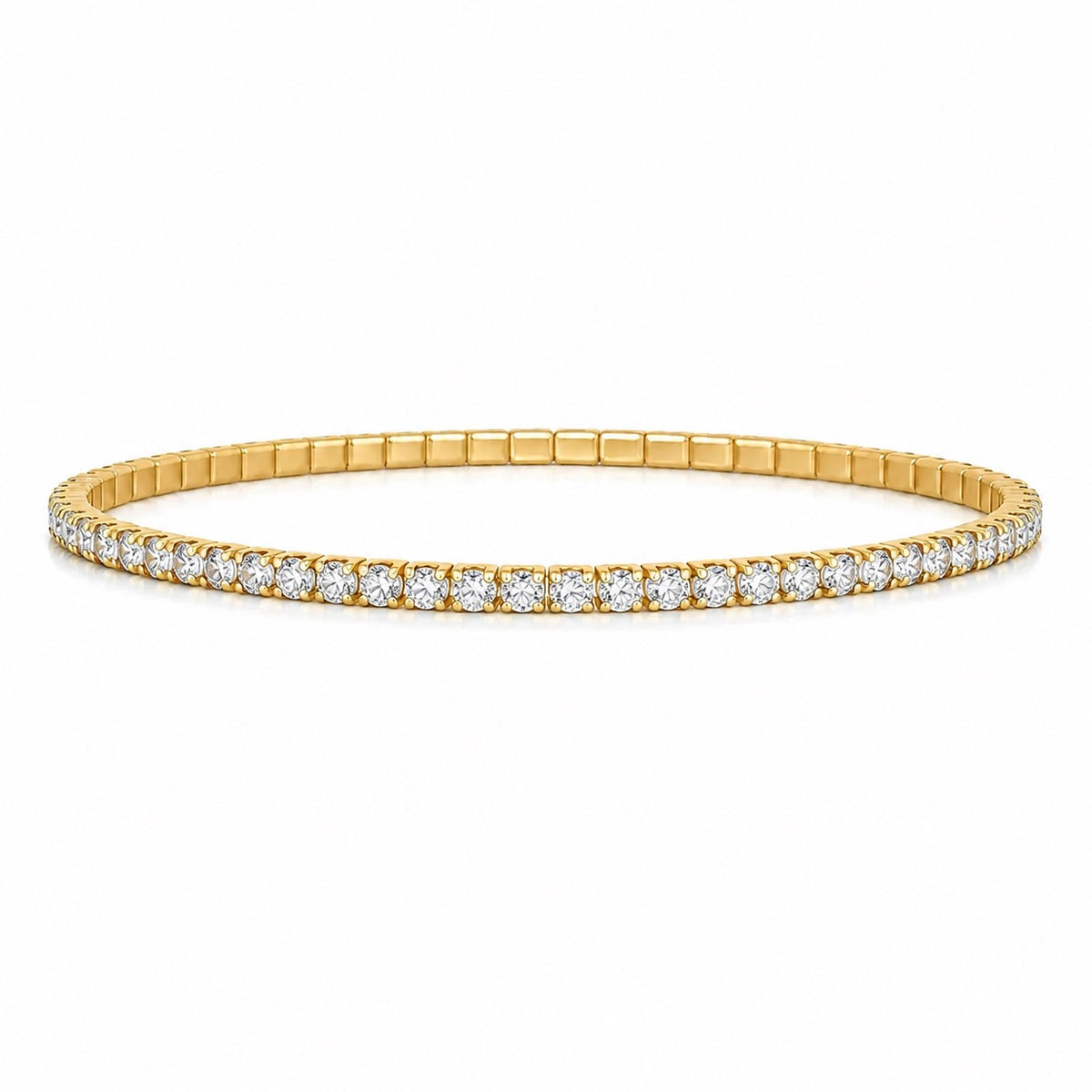 Colored CZ Stretch Tennis Bracelet