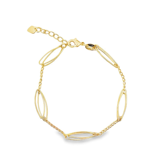 18K gold-filled delicate open link bracelet
